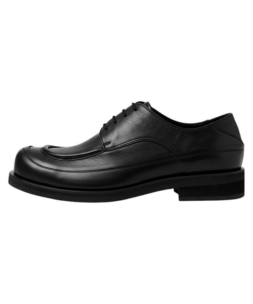 Square Apron Derby Blacknoir17